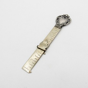 Antique Sterling Silver Hem Gauge, Heart Top