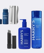 Harry’s Bundle Of 4 - Facial Toner , Cleanser , Cooling Eye Kit , Lip Balm New