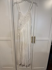 Fredericks of Hollywood Long Gown Lingerie Small White Wedding Bridal 90s Vtg