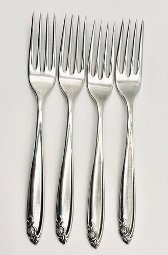 4 Sterling Wallace Silver Forks -Rose -208g -scrap or not