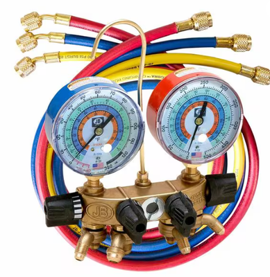 #ad Jb Industries Manifold Gauge: 4 Valves R 134A R 22 R 404A 4 Hoses 3 8 in $390.00
