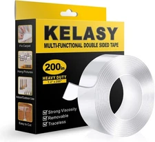 Extra Large Double Sided Tape Heavy Duty,1.2" x 200 Inch x 1.2 Inch, Clear 