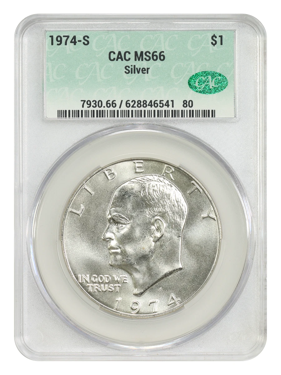 Uncirculated Silver 1974 Eisenhower Dollars (1971-1978) for sale