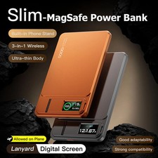 10000mAh MagSafe Magnetic Power Bank 20W Wireless Charger for iPhone Samsung USB