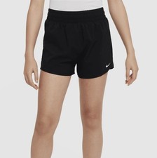 Nike Girl's Black Solid Dri-FIT One Training Shorts Size XL