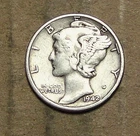 1942   P    MERCURY  SILVER   ACTUAL  COIN                           90117213-06