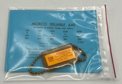 Morco Key Chain Salesman Sample GM Repair Vintage 1976