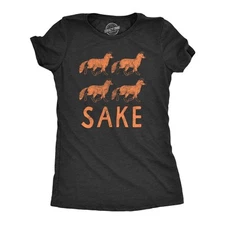 Womens  Four Fox Sake T Shirt Funny Sarcastic Play On Words Text Graphic Novelty