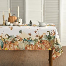 Horaldaily Fall Tablecloth 60 84 Inch 60" x 84" Rectangular , Orange