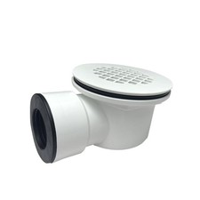Low Profile Shower Drain Assembly with Perforated Strainer, 1.5" Side Outlet ...