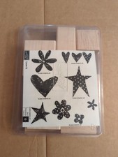 STAMPIN' Up Retired 2006 "Love It" Wood Stamp Set Mounted New