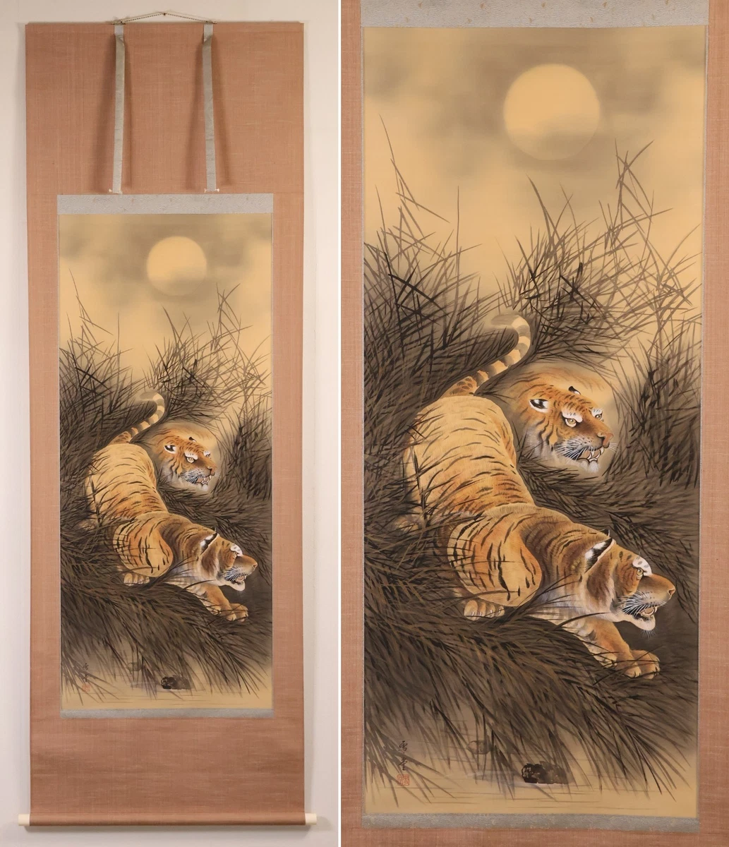 20世紀中期 1950インド カシミール刺繍 シルク壁掛け布 花柄 ヴィンテージ 25+ Silk & Fabric Vintage Original Antique Japanese Paintings