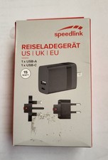 speedlink USB-Reise-Ladeadapter für die Steckdose ,15W, USB-C, USB-A,  neu , OVP
