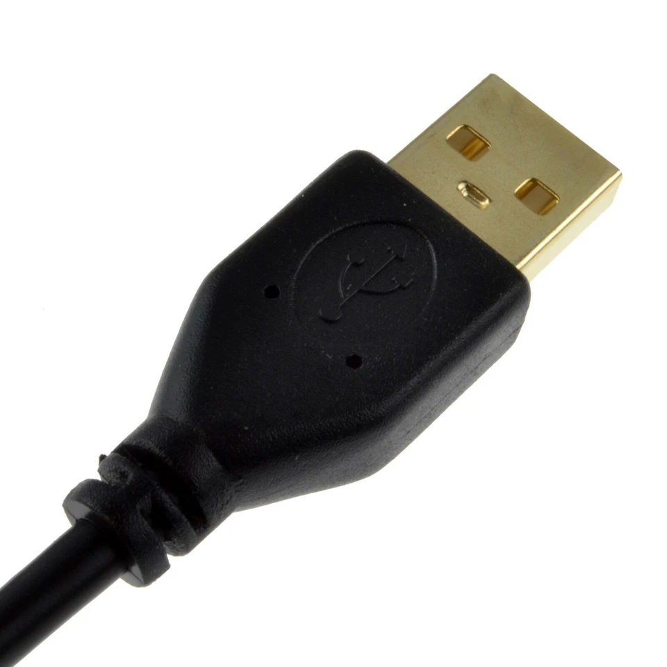 GOLD USB 2.0 24AWG Copper EXTENSION Cable A Plug to Socket Lead 50cm/1m/2m/3m/5m - Image 4 of 4