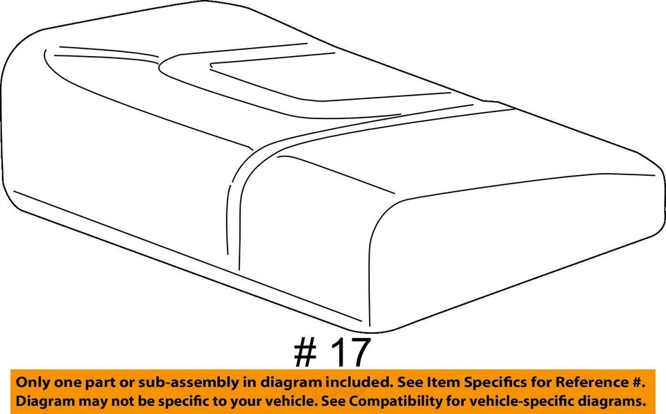 Funda para Chevrolet HHR 2008-2010 ASM R/ASIENTO CUSH *VIC 25873101 - NUEVA OEM Foto 3 de 3