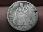 1875 P Seated Liberty Silver Dime- Philadelphia, About Good Details
