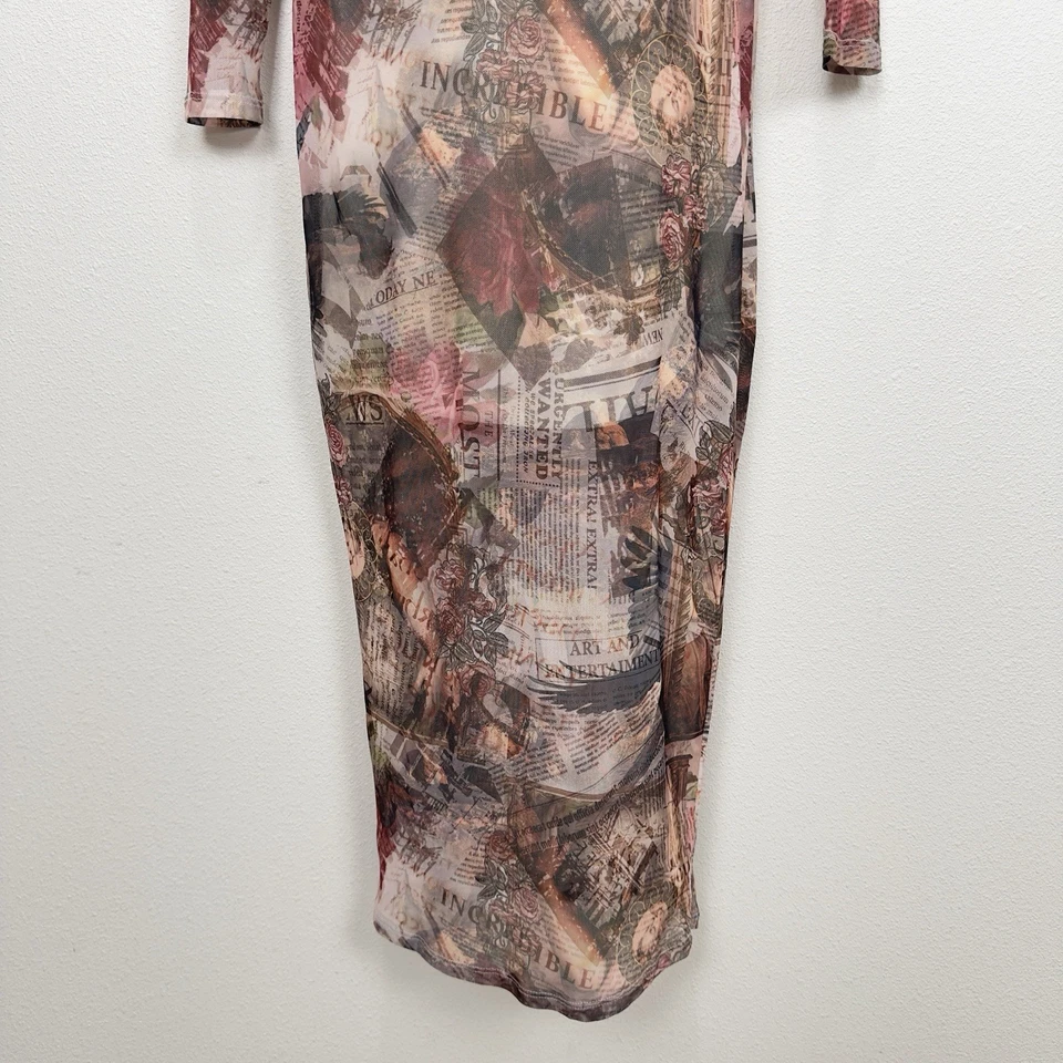 Vestido Almost Famous Mujer Mediano Hada Grunge Malla Femenino Gótico Maxi Etéreo Foto 3 de 4