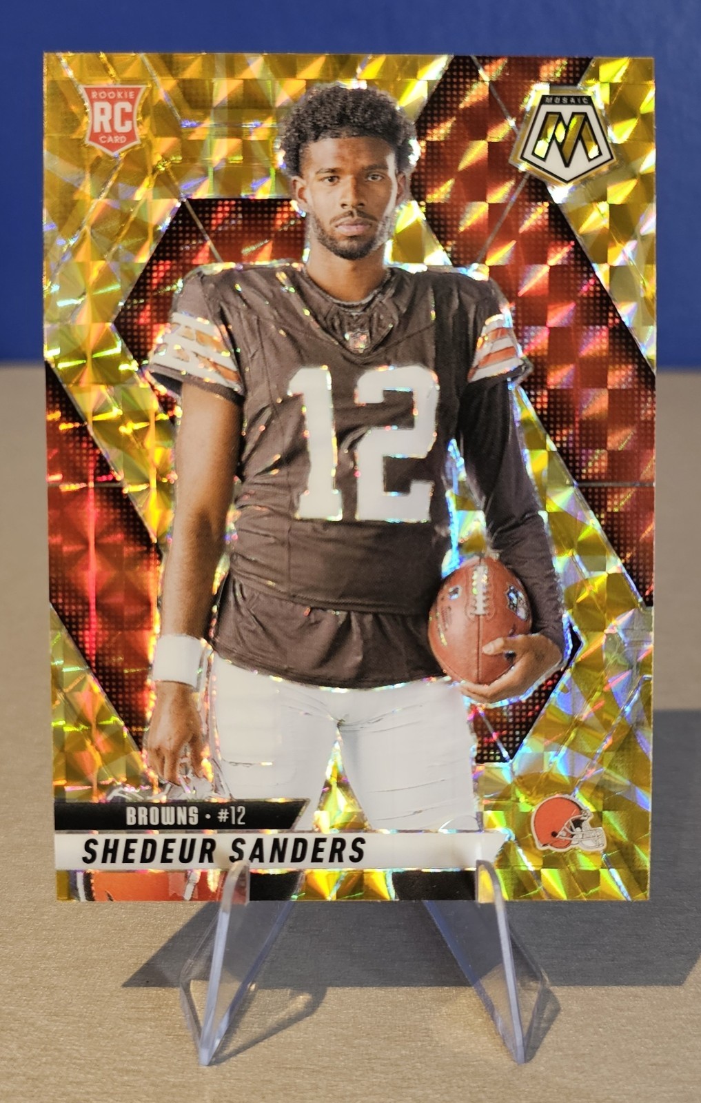 2025 Panini Mosaic - Mosaic Reactive Yellow Shedeur Sanders RC #290 Browns