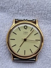 Vintage Timex Q Men Gold Quartz Wristwatch - SPARES/ REPAIR