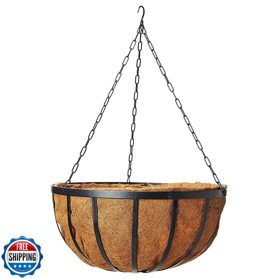 Cesta colgante de coco Arcadia Garden Products 1592 serie Solstice 16 pulgadas Foto 3 de 4