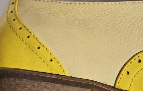 Damen-Oxfords Julia Bo gelb Leder ohne Schnürung, EU 38, US 7,5, Handarbeit - Bild 9 von 9
