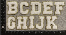 Multi-Color with Gold Alphabet Letters Patch Jacket Chenille Iron-on Jersey