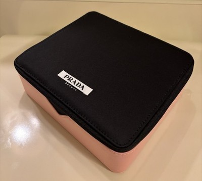 PRADA BEAUTY Pink Black Hard Beauty Case/Makeup Case/Beauty Box