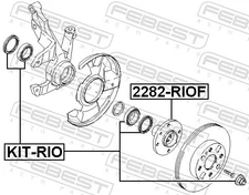 For FEBEST KIT-RIO FRONT AXLE ROLLER BEARING KIT KIA RIO 00 (20