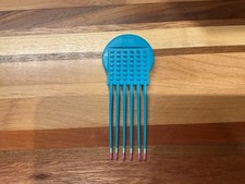Vintage Medco Lifstix Hair Pick Comb 80s Turquoise dipped Pink