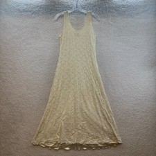 90s Vintage Midi Maxi Dress Medium Large Cream Ivory Lace Coquette Cottagecore