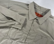 Red Kap SP14 Mens 3XL Khaki Industrial Long Sleeve Work Shirt Button