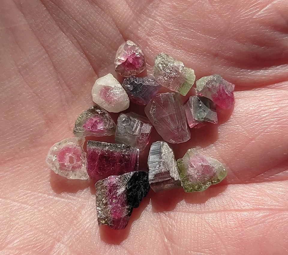 Tourmalines melon d'eau du Cachemire-Pakistan, lot de 23 carats, petits bijoux - Photo 3/4