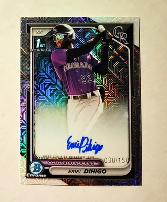 Eriel Dihigo 2024 1st Bowman Chrome AUTO CHOICE REFRACTOR 038/150 #CPA-ED RC z53