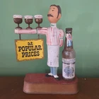 Vintage 1960's Pabst Blue Ribbon Beer Bartender Metal Display Statue Sign Garage