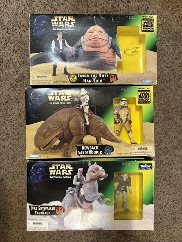 Star Wars POTF Vehicles Sandtrooper Tauntaun Dewback Jabba the Hutt LOT 1997