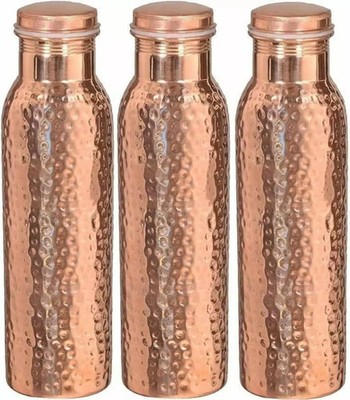 Traveller's 100 % Pure Copper Water Bottle Set of 3, Free Shipping