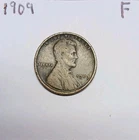 1909 (P) Lincoln Wheat Cent Fine Philadelphia Mint