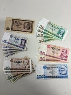 Banknoten Lot 21 Scheine aus Deutschland DDR 5 100 Mark viele verschiedene