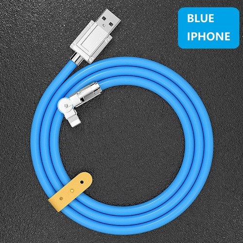 Usb Type C Data Cable 180 Degree Rotating 120w 6A Fast Charging 1.5M - Zdjęcie 15 z 21