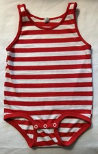 Vintage Curity Baby Tank Top One Piece Diaper Cover Romper  Size L  27-32 Lbs