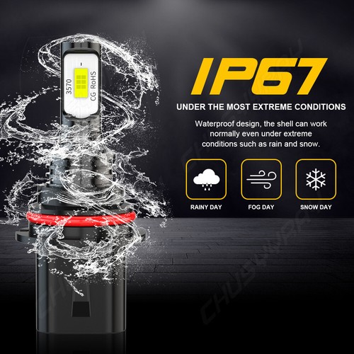 9007 HB5 LED Headlight Bulbs conversion Kit High Low Beam 6000K Super Cool White - Picture 8 of 12