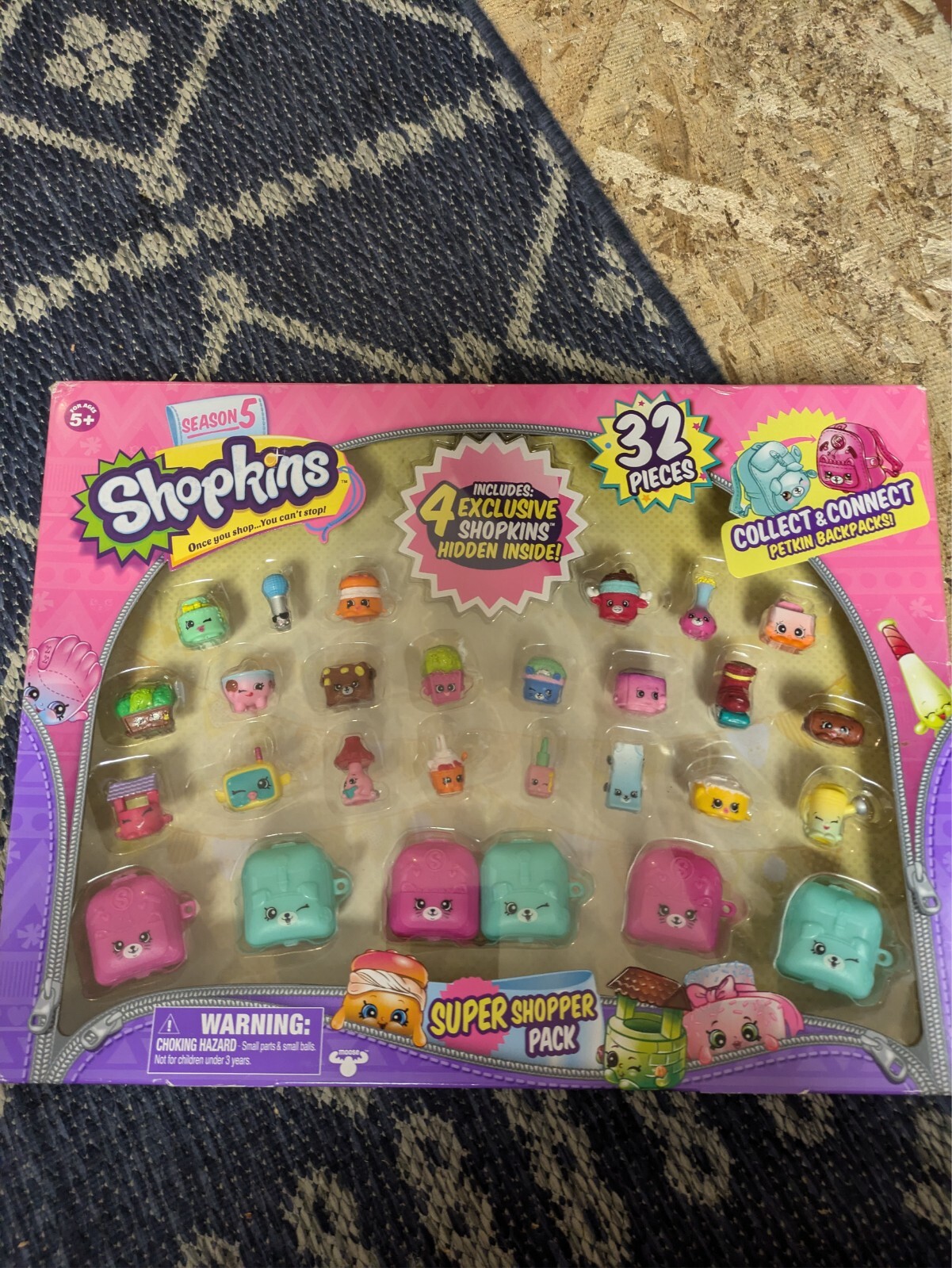 Shopkins Super Shopper Pack Season 5 ~ 32 Pieces New in Box ~ You choose option