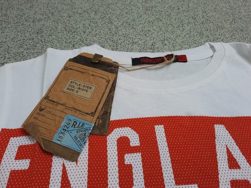 Camiseta de algodón genuina de fútbol hilada en anillos Inglaterra para hombre - Imagen 5 de 6