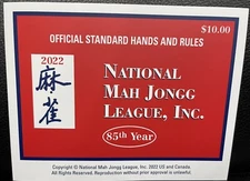 2022 national Mah Jongg league card/rule LARGE PRINT-6”x4 3/4”-  100% authentic