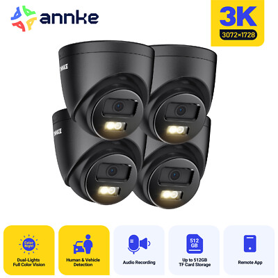 ANNKE 3K 5MP POE Security Camera  Audio Recording C500 Color Night AI Detection