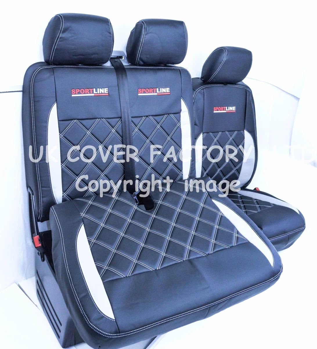 VW Transporter T5 T28 T30 T32 Van Seat Cover NEW Bentley STITCH 152BK SV SV