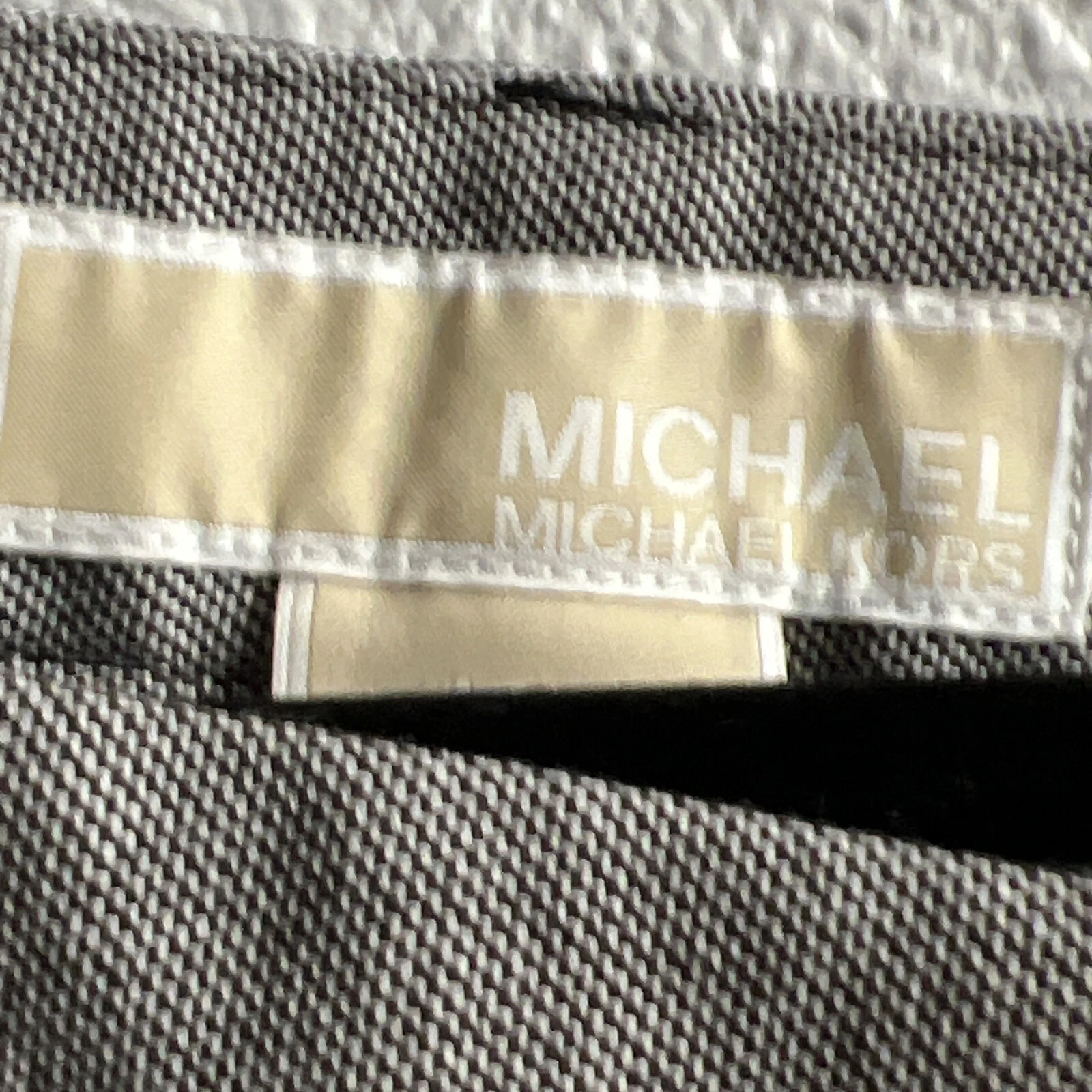 NUOVO! Pantaloni eleganti Michael Kors donna Gramercy Fit grigi taglia 10 10P nuovi con etichette