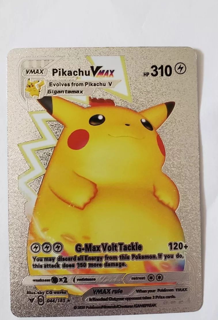 Pikachu VMax Gigantamax Silver Foil Pokemon Card 310hp