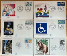 LOT de 6 ENVELOPPES 1er JOUR - FDC : 1988 YT 2527-2531-2534-2535-2536-2539