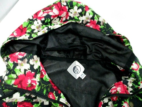 Volcom Enemy Lines Floral Windbreaker Jacket womens size small - Picture 3 of 8